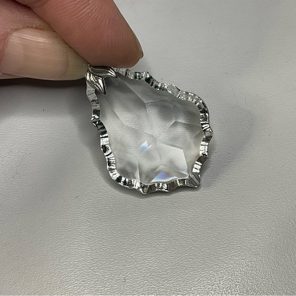 Vintage Sterling Silver Cut Crystal Pendant for Necklace - Picture 5 of 8